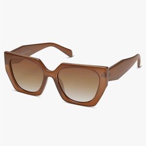 SOJOS Oversized Cateye Sunglasses in Caramel Brown